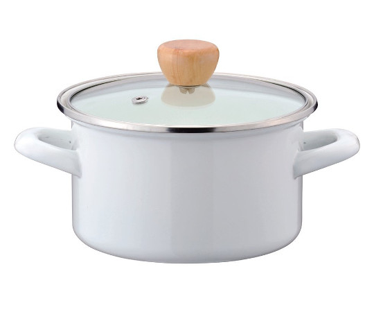 パール金属 プチクック ホーロークックポット 15cm ホワイト HB-1367 1個（ご注文単位1個）【直送品】