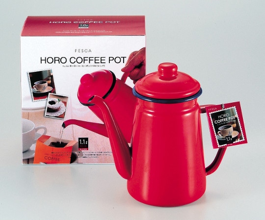 パール金属 フェスカ ホーローコーヒーポット 1.1L レッド HB-730 1個（ご注文単位1個）【直送品】