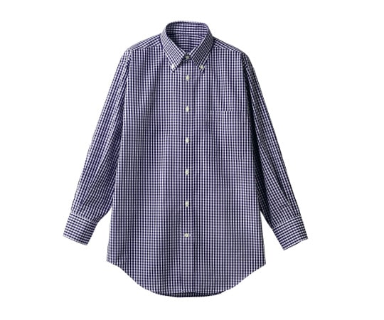 住商モンブラン シャツ 兼用 長袖 ネイビーチェック LL CM2503-9 1枚（ご注文単位1枚）【直送品】