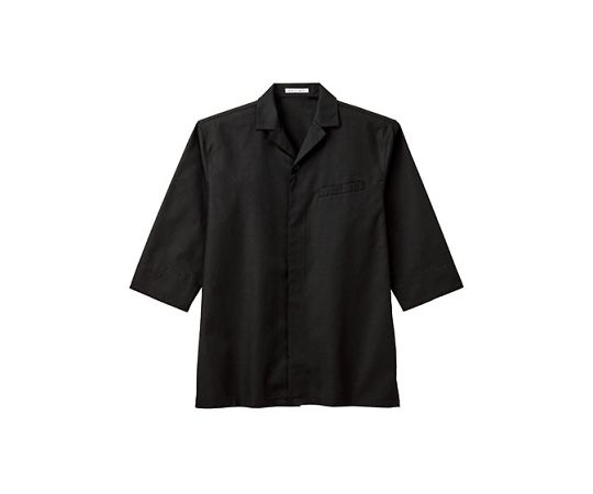 FACE ユニセックス開襟和シャツ ブラック LL FB4542U-16 LL 1枚（ご注文単位1枚）【直送品】