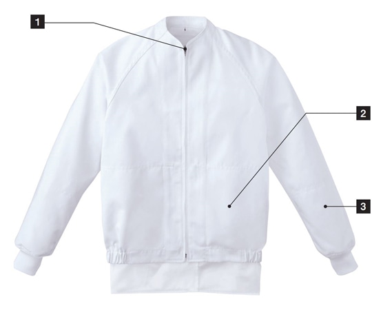 KAZEN ジャンパー(男女兼用) ホワイト M KZN406-50 M 1枚（ご注文単位1枚）【直送品】