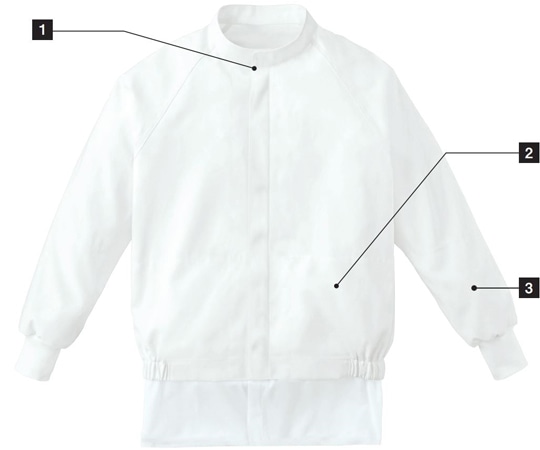 KAZEN ジャンパー(男女兼用) ホワイト 6L KZN407-90 6L 1枚（ご注文単位1枚）【直送品】