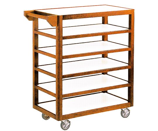 金沢車輌 木製サービスワゴン 970×500×H1110mm SA-76E 1台（ご注文単位1台）【直送品】