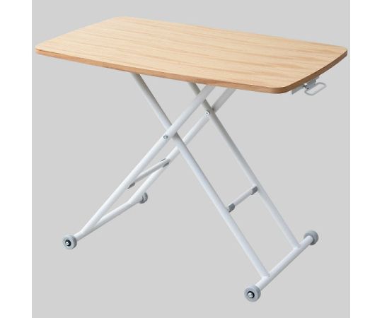 山善(YAMAZEN) 突板昇降テーブル 90×55cm オーク×アイボリー NGL-9055(OAK/IV) 1台(ご注文単位1台)【直送品】