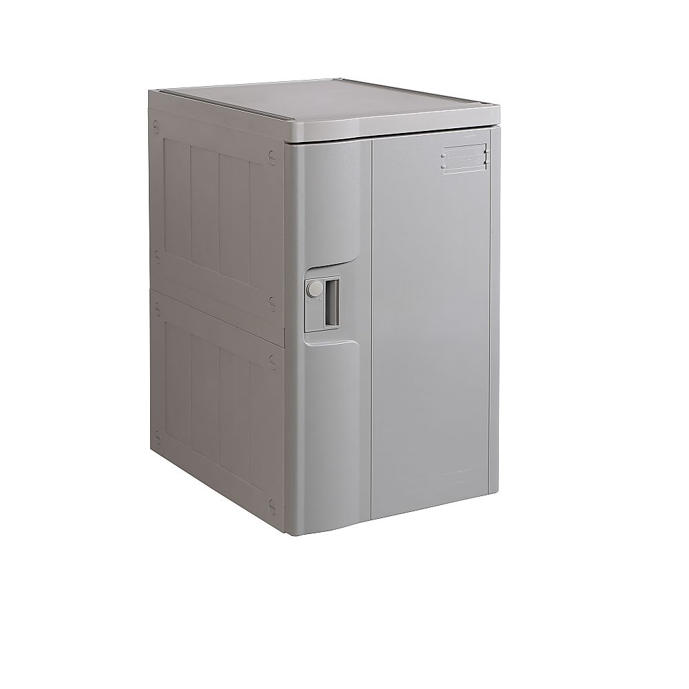 MTセキュリティジャパン T-382M樹脂製ロッカー(組立式) グレー MT-TPLA382M(GR) 1台(ご注文単位1台)【直送品】