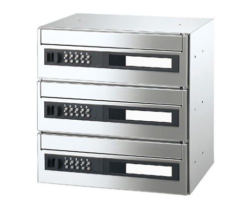 神栄ホームクリエイト 郵便受箱 前入前出型 3戸用 可変プッシュ錠 SMP-36P-3FF 1個(ご注文単位1個)【直送品】