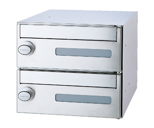 神栄ホームクリエイト 郵便受箱 前入前出型 2戸用 ランチロック錠 SMP-19R-2FF 1個(ご注文単位1個)【直送品】