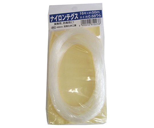 宮島化学工業 ナイロンテグス 白 16号(0.68mm)×50m Y037 1巻(ご注文単位1巻)【直送品】