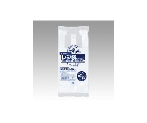 ジャパックス レジ袋省資源タイプ 乳白 RE08 1パック（ご注文単位1パック）【直送品】