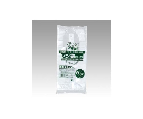 ジャパックス レジ袋省資源タイプ 無着色半透明 1パック(100枚入) RF08 1パック（ご注文単位1パック）【直送品】