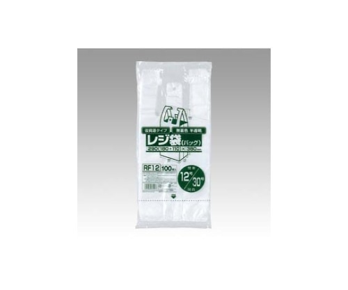 ジャパックス レジ袋省資源タイプ 無着色半透明 1パック(100枚入) RF12 1パック（ご注文単位1パック）【直送品】