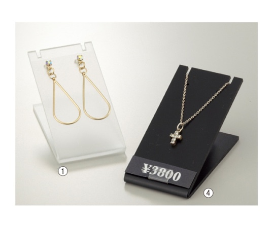 ストア・エキスプレス アクリルL字スタンド 黒マット クリップ付き 10個 61-152-9-4 1セット（ご注文単位1セット）【直送品】