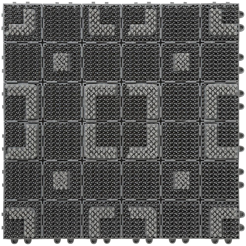 山崎産業(コンドル) エバック ニューブラシハードマット(本駒)グレー F-208-HK-GR 1枚(ご注文単位1枚)【直送品】