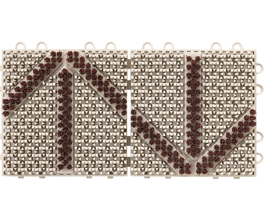 山崎産業(コンドル) エバック ブラシハードマット YA(本駒)ベージュ F-127-HK-BE 1枚(ご注文単位1枚)【直送品】