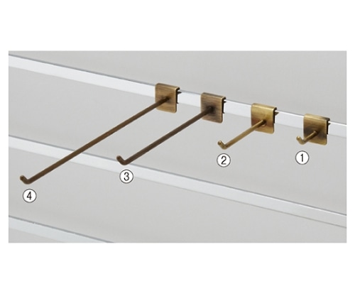 ストア・エキスプレス 大型アクセサリーパネル用フック(軽量用) アンティークゴールド L5cm 1セット(10本入) 61-148-4-2 1セット（ご注文単位1セット）【直送品】