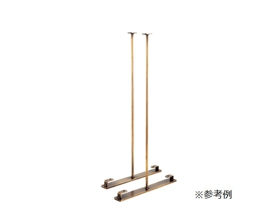 ストア・エキスプレス アクセサリーパネルラック用スタンドベース 両面傾斜用 左右 ホワイト 61-654-88-1 1セット（ご注文単位1セット）【直送品】