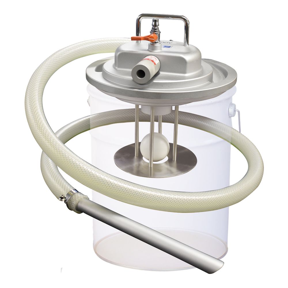 アクアシステム 乾湿両用エアバキュームクリーナー (アルミ製､溶剤用､ストッパー付) APPQO400AS 1個(ご注文単位1個)【直送品】