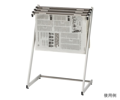 クラウン 新聞架 スチール製 ホワイトグレー CR-SN130-W 1個(ご注文単位1個)【直送品】