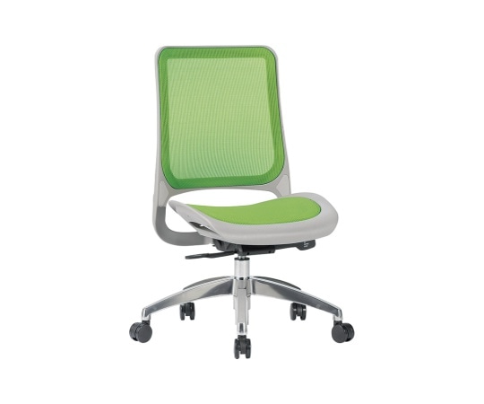 アイコ チェア ミドルバック肘なしタイプ フレーム:グレー 座・背:グリーン MS-1645GR(M12)GN 1個(ご注文単位1個)【直送品】