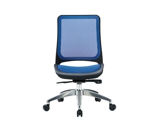 アイコ チェア ミドルバック肘なしタイプ フレーム:ブラック 座・背:ブルー MS-1645BK(M12)BU 1個(ご注文単位1個)【直送品】