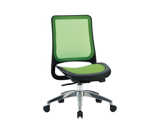 アイコ チェア ミドルバック肘なしタイプ フレーム:ブラック 座・背:グリーン MS-1645BK(M12)GN 1個(ご注文単位1個)【直送品】