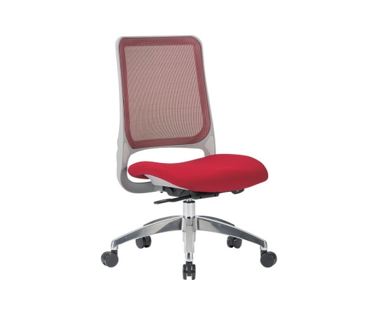 アイコ チェア ミドルバック肘なしタイプ(座面全面布張り) フレーム:グレー 座・背:ワインレッド MS-1685GR(F12)WIN 1個(ご注文単位1個)【直送品】