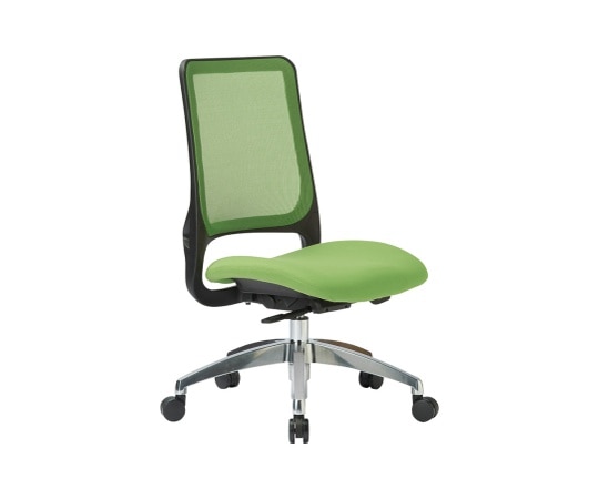 アイコ チェア ミドルバック肘なしタイプ(座面全面布張り) フレーム:ブラック 座・背:グリーン MS-1685BK(F12)GN 1個(ご注文単位1個)【直送品】