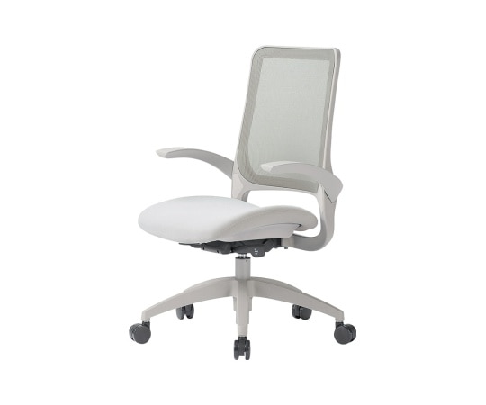 アイコ チェア ミドルバック肘付きタイプ フレーム:グレー 座・背:グレー MS-1615GR(F12)GR 1個(ご注文単位1個)【直送品】