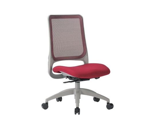 アイコ チェア ミドルバック肘なしタイプ フレーム:グレー 座・背:ワインレッド MS-1605GR(F12)WIN 1個(ご注文単位1個)【直送品】