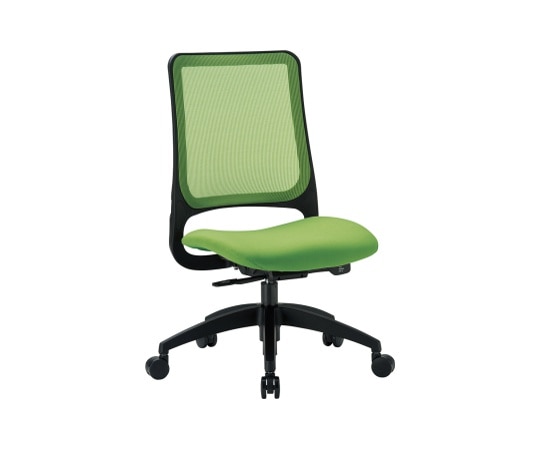 アイコ チェア ミドルバック肘なしタイプ フレーム:ブラック 座・背:グリーン MS-1605BK(F12)GN 1個(ご注文単位1個)【直送品】