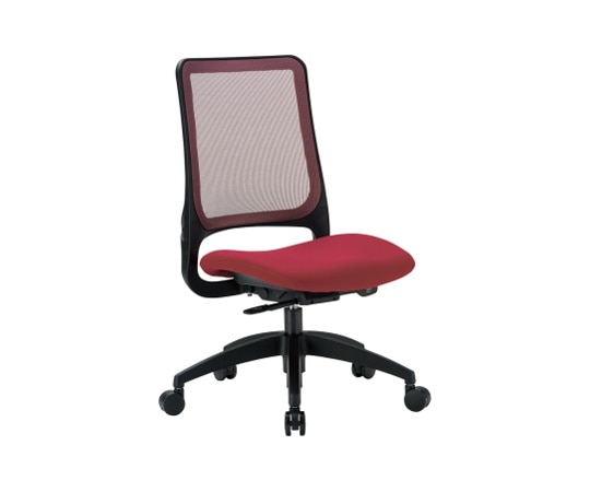 アイコ チェア ミドルバック肘なしタイプ フレーム:ブラック 座・背:ワインレッド MS-1605BK(F12)WIN 1個(ご注文単位1個)【直送品】