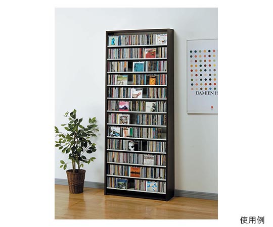 オークス CDストッカー 80×26.5×197.5cm ダーク CS924-D 1個（ご注文単位1個）【直送品】