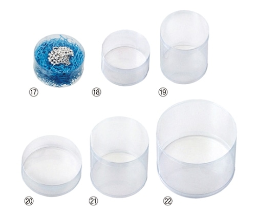 ストア・エキスプレス クリアボックス(かぶせ式) 円柱 直径7.8×3.5 1セット(10個入) 61-288-7-17 1セット（ご注文単位1セット）【直送品】