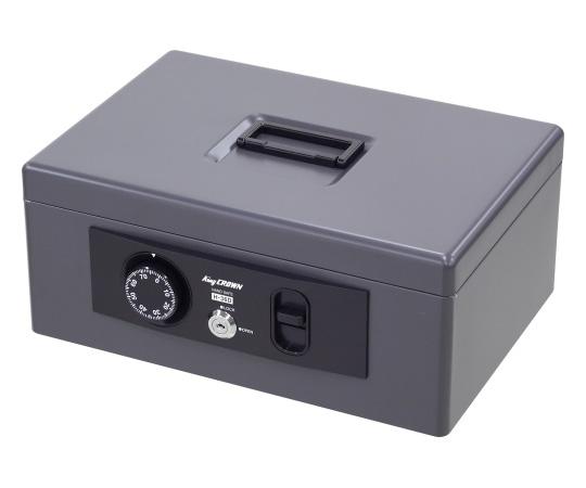 日本アイ・エス・ケイ 手提金庫 360×270×153mm ダークグレー H-36D 1式(ご注文単位1式)【直送品】