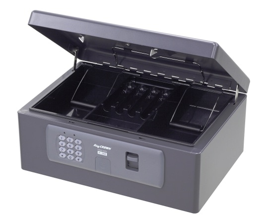 日本アイ・エス・ケイ 手提金庫 360×263×153mm ダークグレー H-36E 1式(ご注文単位1式)【直送品】