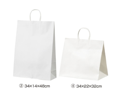 ストア・エキスプレス 持ち手付き紙袋 丸ひもタイプ 白無地 32×20×29 入数200枚 61-431-25-17 1セット（ご注文単位1セット）【直送品】