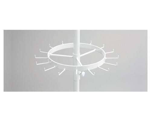 ストア・エキスプレス アクセサリー専用回転什器 フラットバーリング ホワイト 61-148-16-1 1個（ご注文単位1個）【直送品】