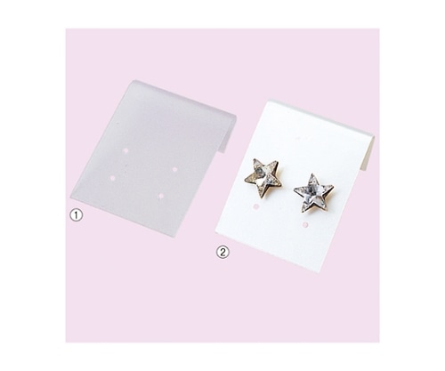 ストア・エキスプレス ピアス用台紙 半透明 1セット(100枚入) 61-545-23-1 1セット（ご注文単位1セット）【直送品】