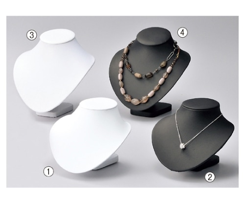 ストア・エキスプレス 合皮ネックレススタンド 小 白 61-152-3-1 1個（ご注文単位1個）【直送品】