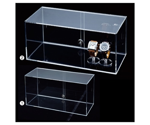 ストア・エキスプレス アクリル陳列ケース(前面引き違い戸) W60cm 61-156-3-2 1台（ご注文単位1台）【直送品】