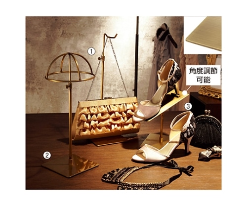 ストア・エキスプレス 卓上ディスプレイ アンティークゴールド 靴立て 61-661-49-4 1個（ご注文単位1個）【直送品】