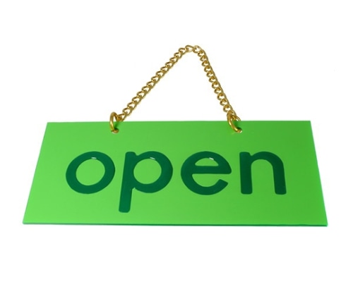 光 レインボープレート OPEN-CLOSED 緑 FJ221-6 1個（ご注文単位1個）【直送品】