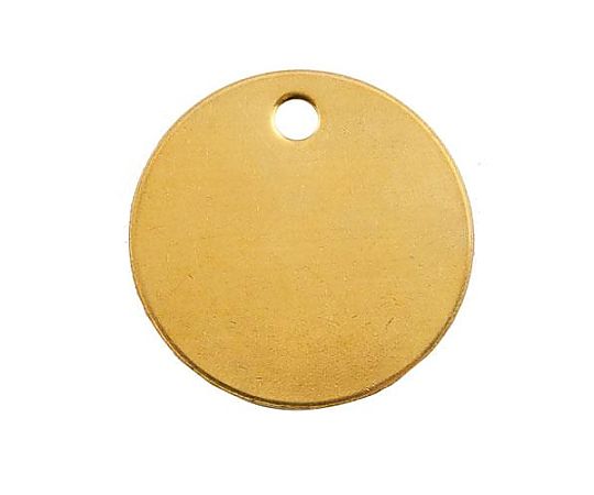 エスコ 25mm    タグブランク(真鍮 丸/10枚) EA591HG-11 1PACK(ご注文単位1PACK)【直送品】