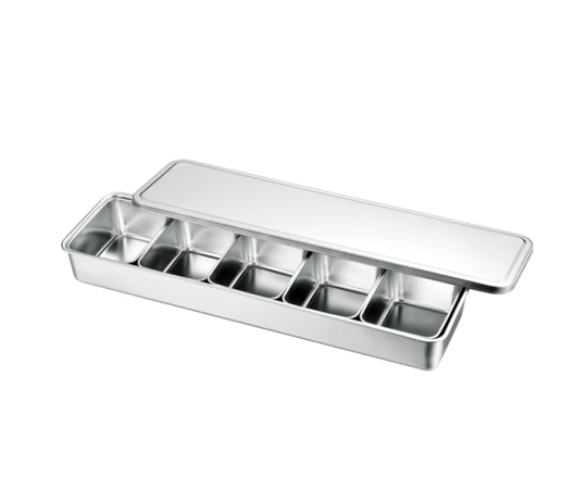 赤川器物製作所 AG 18-8 普及型調味料入バット 5ヶ入長  1個（ご注文単位1個）【直送品】