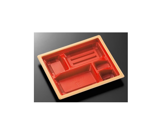 中央化学 弁当容器 CT WF-22B-27赤木目-BK身L 600枚 23721 1ケース(ご注文単位1ケース)【直送品】