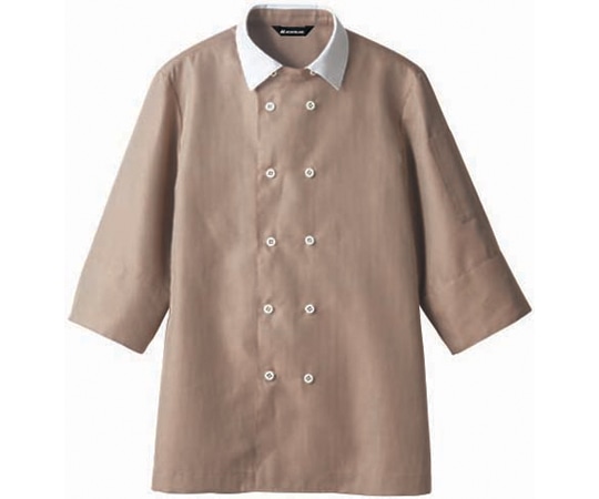 住商モンブラン シャツ 兼用7分袖 ブラウンチェック/白 M WC2631-7 M 1枚（ご注文単位1枚）【直送品】