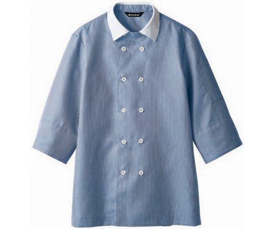 住商モンブラン シャツ 兼用7分袖 ブルーチェック/白 SS WC2631-4 SS 1枚（ご注文単位1枚）【直送品】