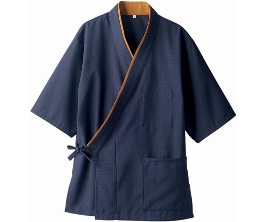 住商モンブラン はっぴ 兼用 7分袖 紺/芥子 LL 3-525 LL 1枚（ご注文単位1枚）【直送品】