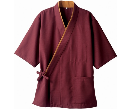 住商モンブラン はっぴ 兼用 7分袖 臙脂/芥子 L 3-523 L 1枚（ご注文単位1枚）【直送品】