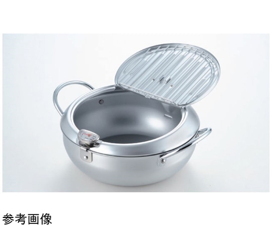 ヨシカワ 味楽亭Ⅱフタ付天ぷら鍋 温度計付 24cm SJ1025(24cm) 1個（ご注文単位1個）【直送品】